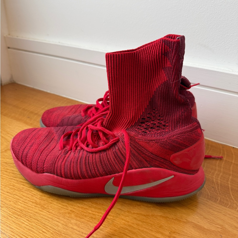 Nike Hyperdunk 2016 Flyknit "Team Red" Mens Zoom Shoes